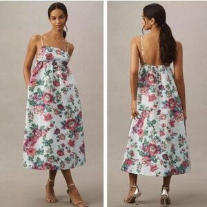 NWT BHLDN Sophia Apron-TOP JACQUARD MIDI DRESS